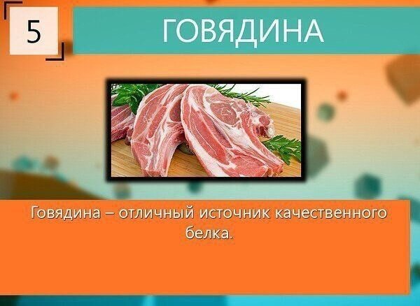 Лучшие продукты для роста мышц